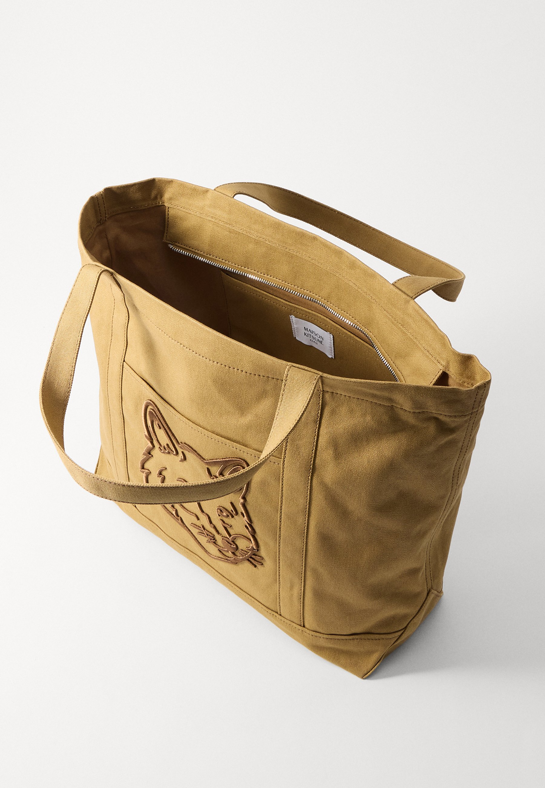 Maison Kitsuné FOX HEAD LARGE UNISEX - Tote bag - chesnut