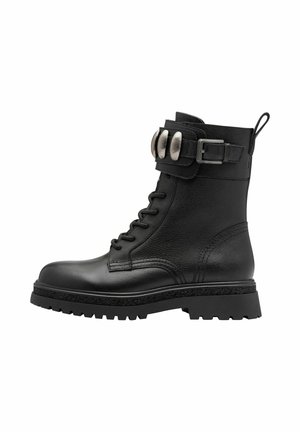Tamaris Platåstövletter - black leather