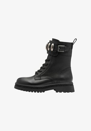 Tamaris, Stivaletti con plateau - black leather