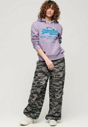 Superdry VINTAGE LOGO  - Bluza z kapturem - pale lilac marl