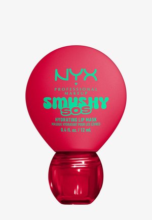 NYX Professional Makeup Smushy SOS feuchtigkeitsspendende Lippenmaske in einem roten, runden Behälter mit 12 ml Produkt.