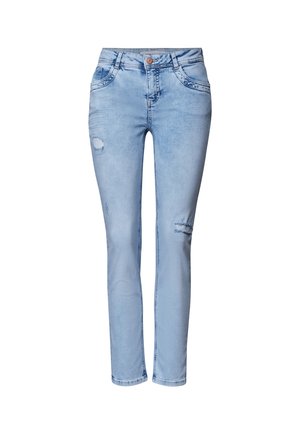 Street One, SLIM LEG JEANS MIT DESTROYED-DETAILS - Jean slim - bleached destroy washed