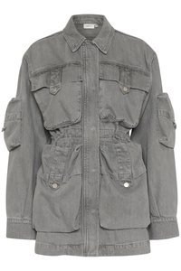 Gestuz NYNNE - Rövid kabát - light grey wash