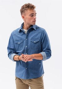 Ombre LONG SLEEVE PRESS STUDS - Overhemd - blue denim