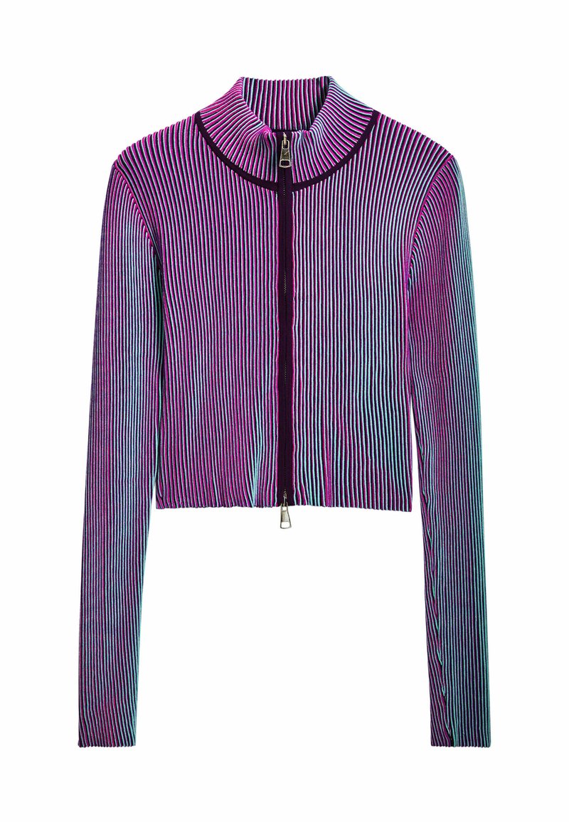 Blouse Transparente Desigual - Femme - Taille EU 36 - Rouge/bleu/violet - Coupe Ample