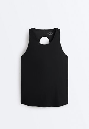 OYSHO, COMFORTLUX CROSS BACK T-SHIRT - Top - black
