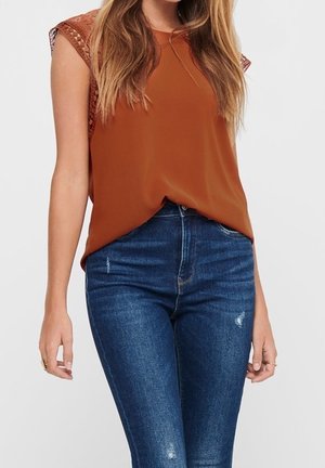T-shirt med print - brown