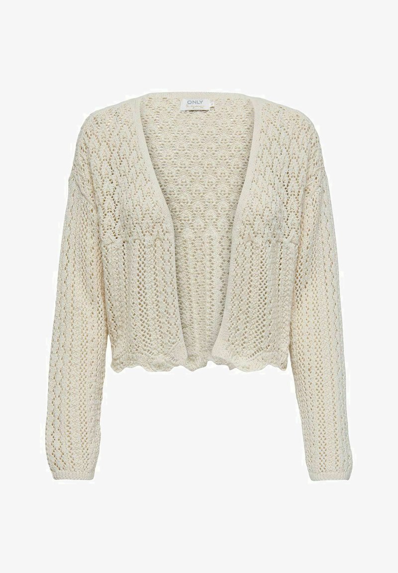 ONLY ONLELLA SHORT TIE CARDIGAN - Gilet - cloud dancer/écru ONLY ONLELLA SHORT TIE CARDIGAN - Gilet - cloud dancer/écru
