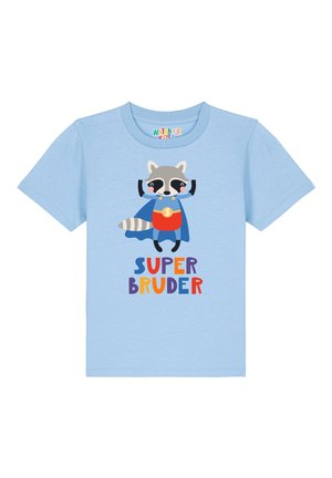 WASCHBÄR SUPERBRUDER - T-Shirt print - blue soul