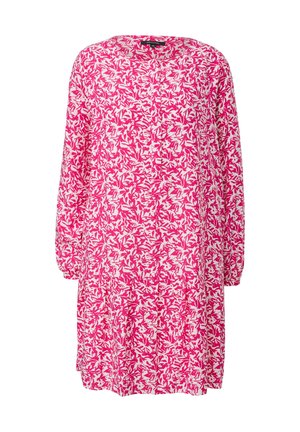 Freizeitkleid - pink/weiß