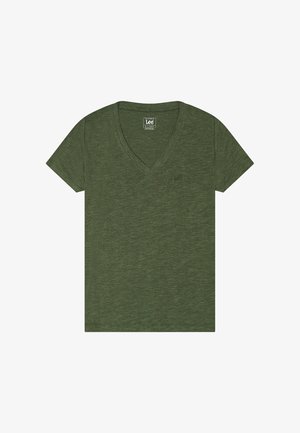 Lee SHORT SLEEVE V NECK REGULAR FIT - T-shirt basic - oak moss