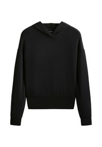 WITH SOFT-TOUCH - Kapuzenpullover - black