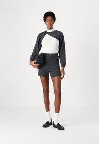 pure cashmere BOLERO TWO-WAY - Pullover - graphite