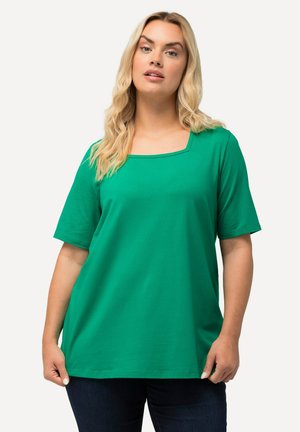 CARREE-AUSSCHNITT HALBARM - T-shirt basique - emerald