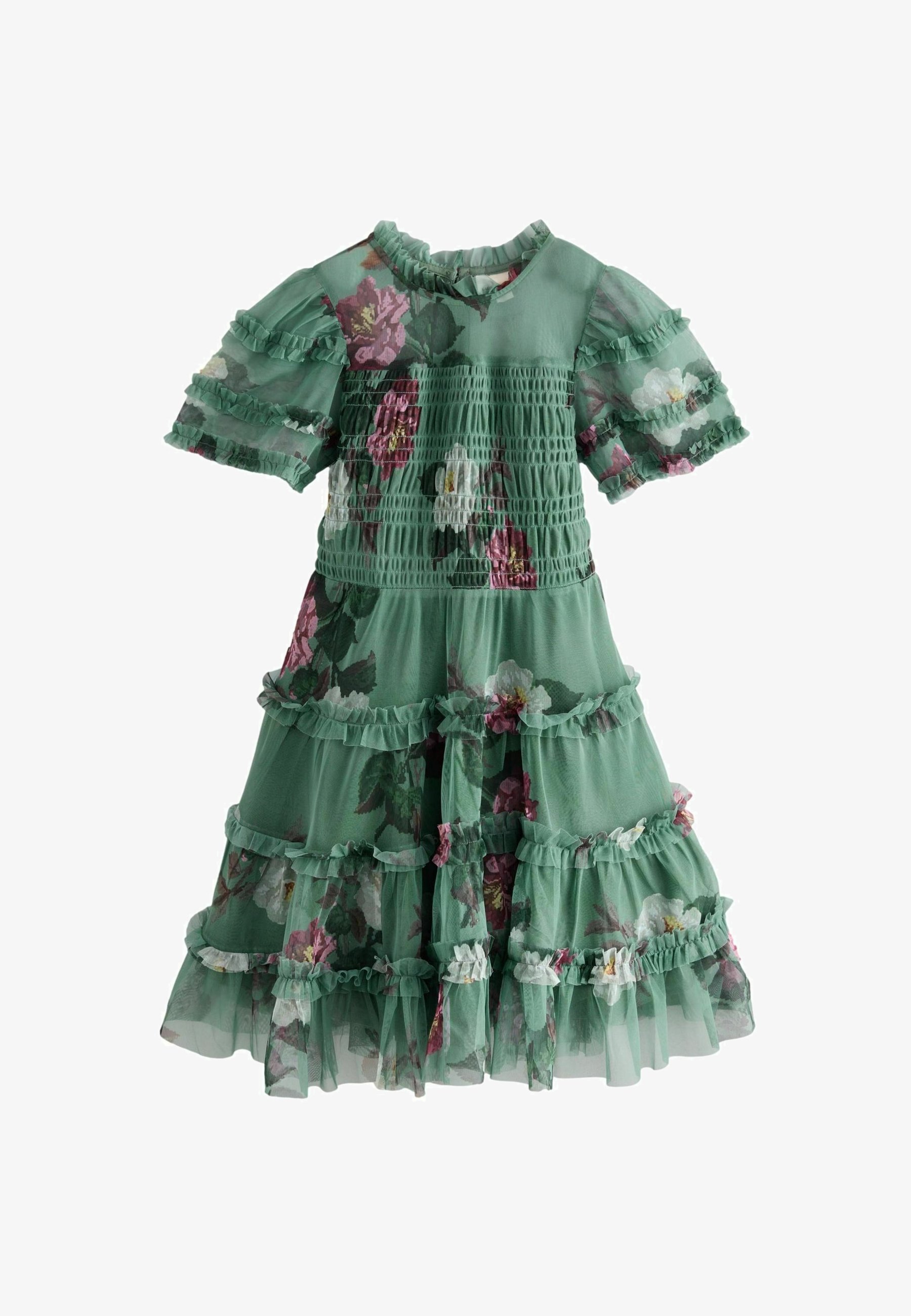 Laura Ashley REGULAR FIT - SMOCKED FRILL TIERED - Day dress - green haze/ green - Zalando Laura Ashley REGULAR FIT - SMOCKED FRILL TIERED - Day dress - green haze/ green - Zalando