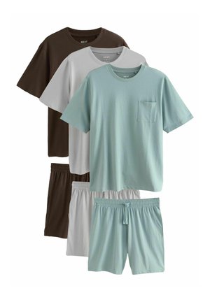 SET 3 PACK - Pidžaamakomplekt - black chocolate brown grey