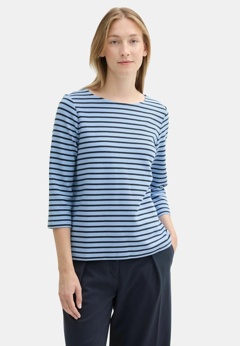 TOM TAILOR Langarmshirt - calm blue navy stripe