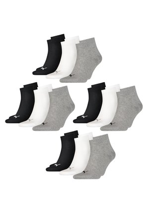 Puma, QUARTER 12ER PACK - Socks - grey/white/black