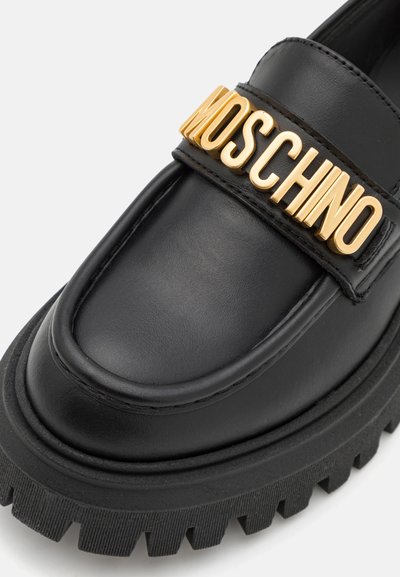 MOSCHINO UNISEX - Slippers - black/gold