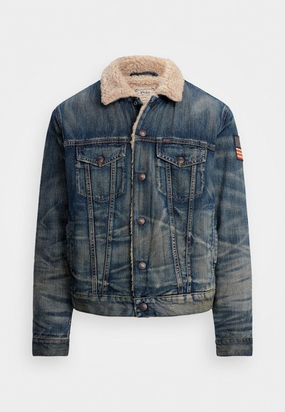 Polo Ralph Lauren Big & Tall FLEECE LINED DENIM TRUCKER JACKET - Veste en jean - earlton