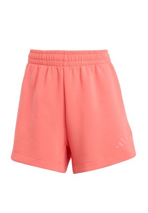 Koral atletikshorts lavet af blødt stof, med en elastisk talje og sidelommer. Inkluderer et diskret logo på benet.