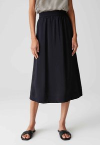 OPUS - REGULAR MIDI FIT A-LINIE PLISSEE PRINT - A-line skirt - black Thumbnail Image 1