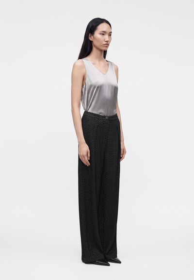Emporio Armani TROUSER - Παντελόνι - black/grey