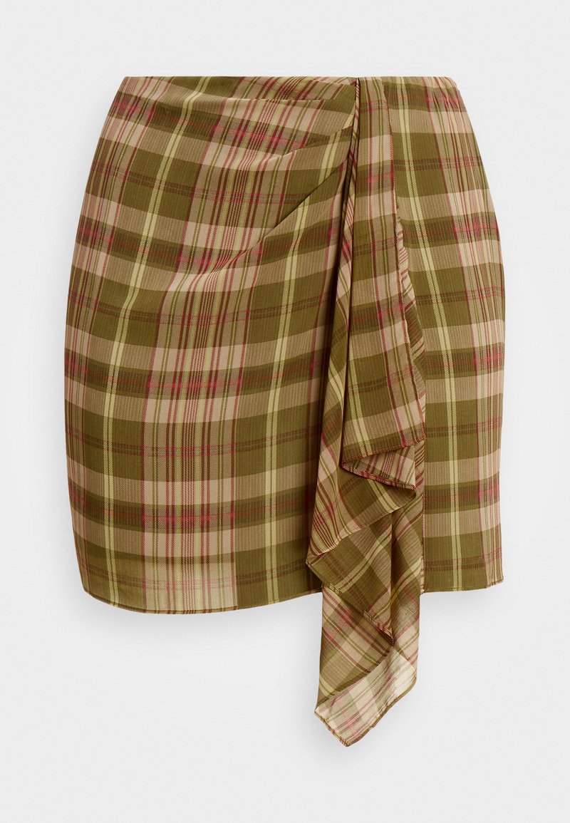 Lauren Ralph Lauren Woman TACUZIO KNEE PENCIL - Minirock - olive/multi