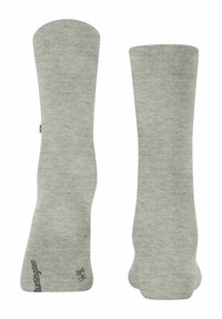 Graue Socken aus Baumwollmischung mit geripptem Abschluss, nahtlosem Design und dezenter Struktur. Mit Logodetail an den Seiten.
