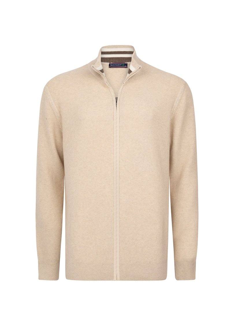 Felix Hardy HIGH COLLAR - Chaqueta de punto - beige