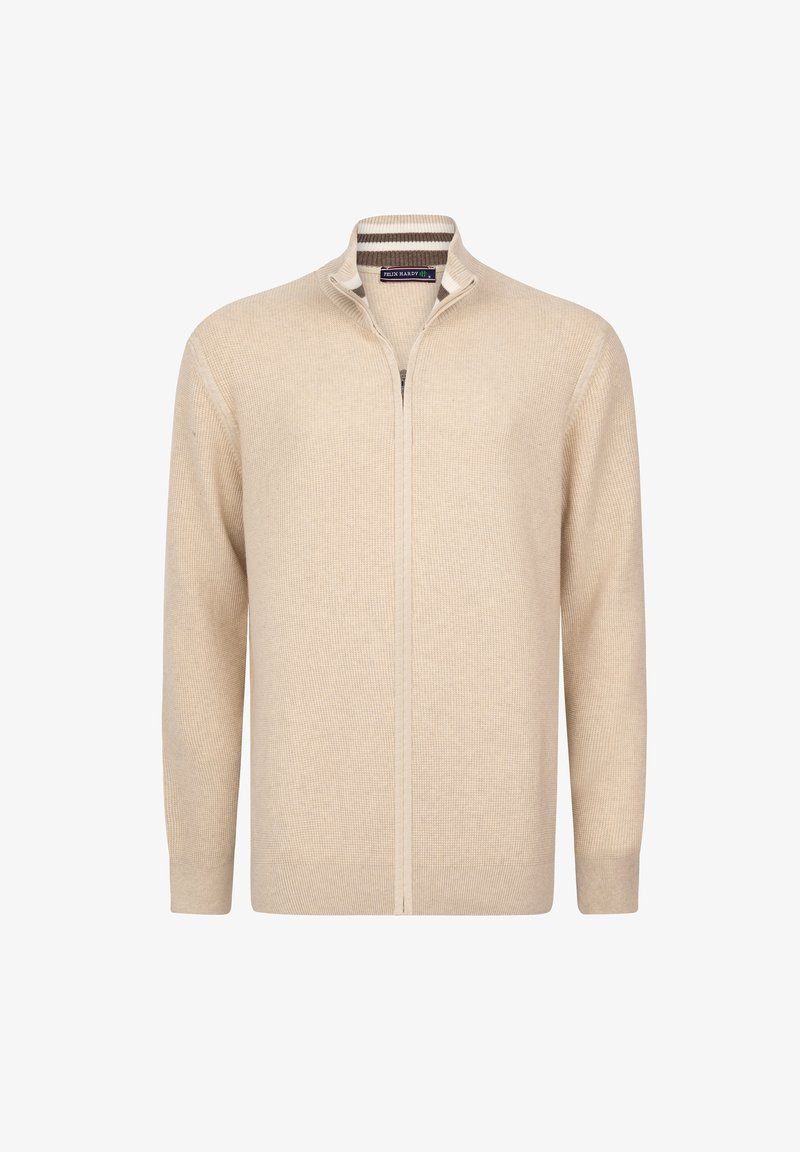 Felix Hardy HIGH COLLAR - Strickjacke - beige