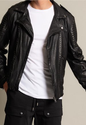 Lederjacke - black
