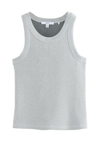 REGULAR FIT RACER TANK - Tops - silver