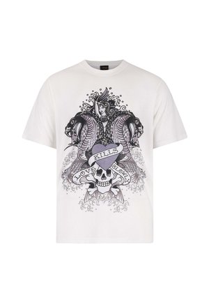 Ed Hardy KILLS SLOWLY - T-Shirt print - white