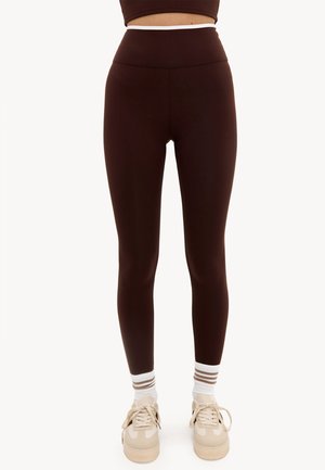 LOAVIES, M - Legging (type pantalon) - brown dark