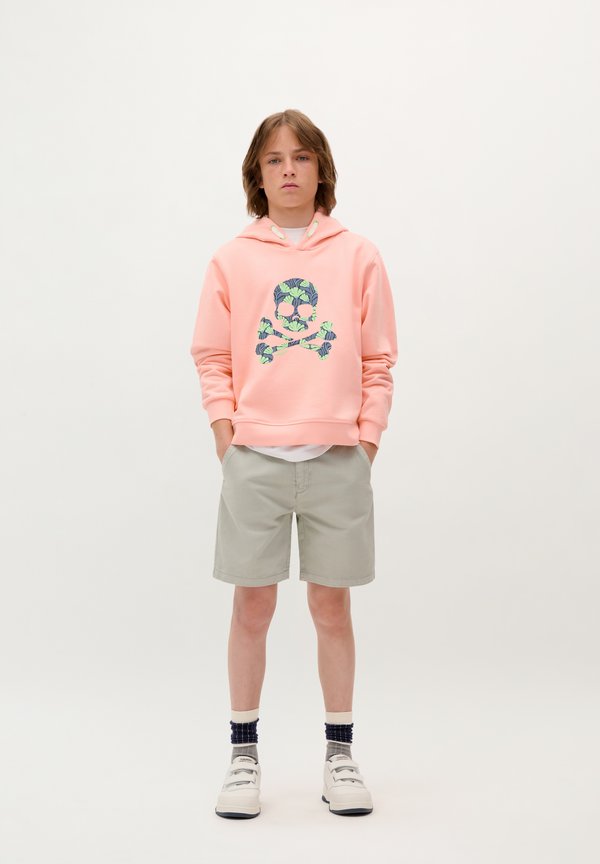 TROPICAL SKULL - Kapuzenpullover - coral