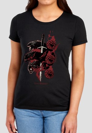 Warner Brothers, GAME OF THRONES TARGARYEN DRAGONS - Print T-shirt - black