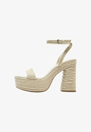 PULL&BEAR, HEELED - SANDALS - Sandales à talons hauts - beige