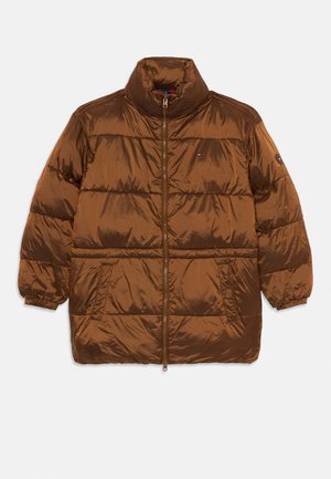 WAISTED SHINY MID PUFFER JACKET - Vinterjakker - pecan nut