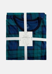 Marks & Spencer PURE SUPERSOFT CHECKED SET - Nattøj sæt - green mix