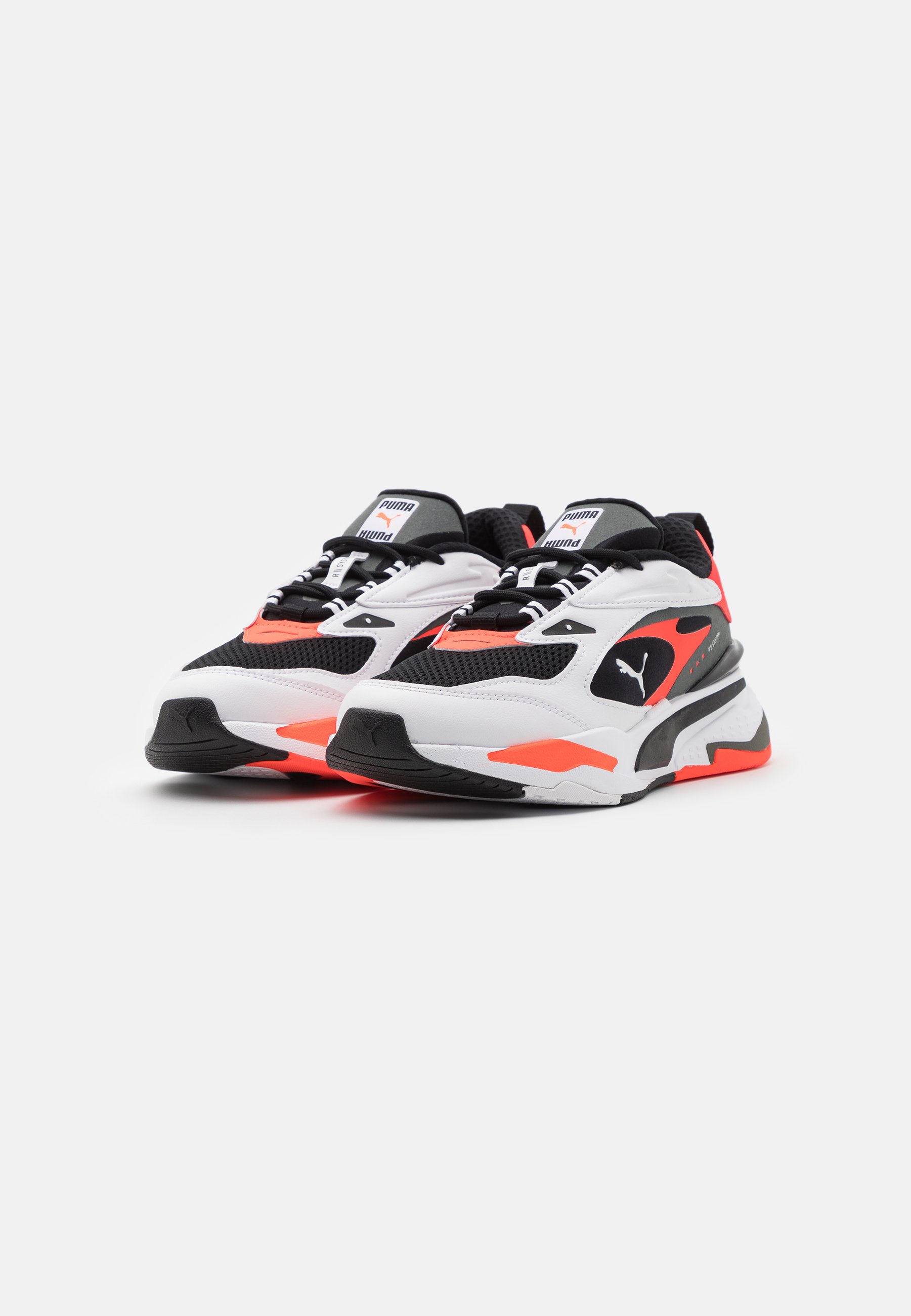 puma black and red trainers