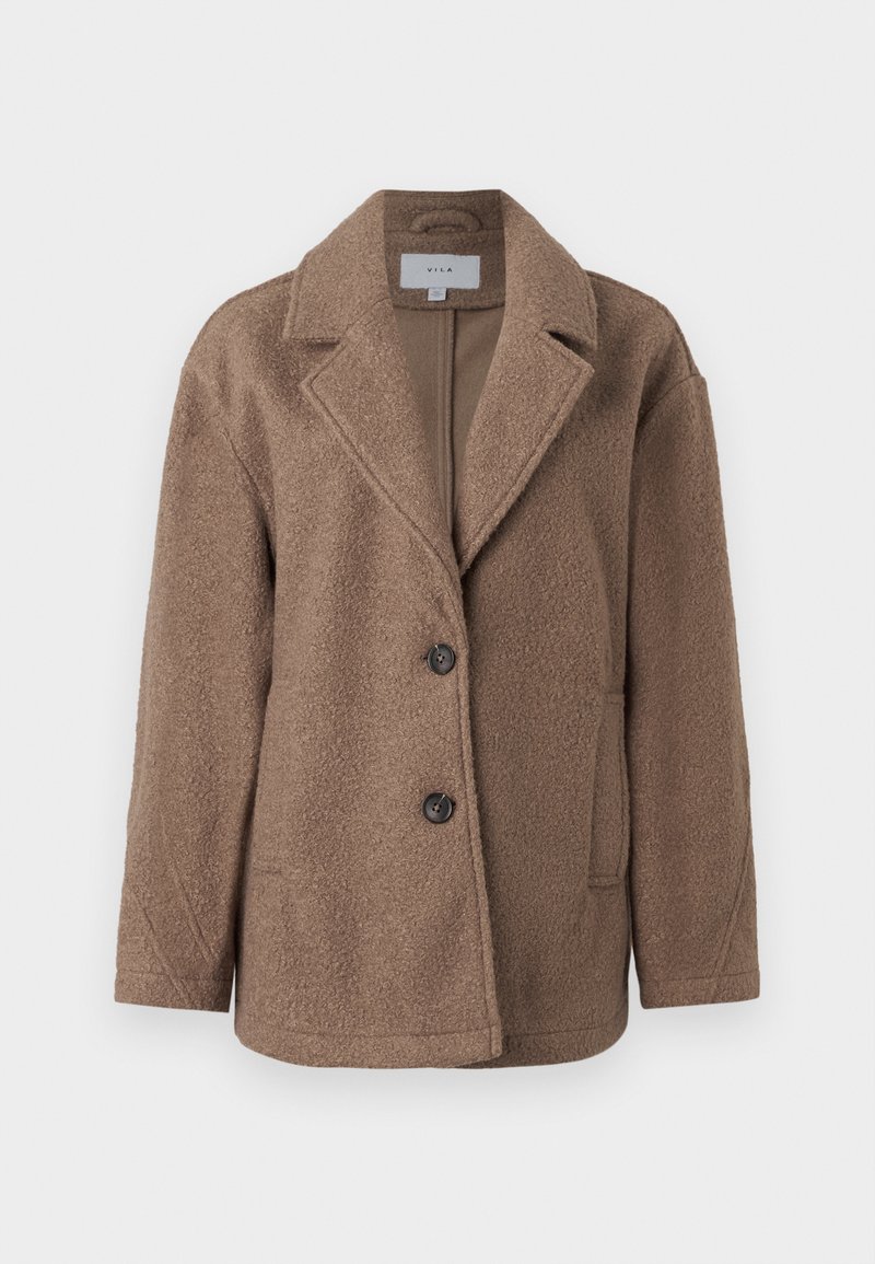 Vila Halflange jas bruin