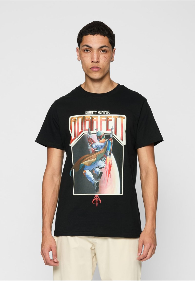 Merchcode BOBA FETT RETRO TEE - Marškinėliai su spaudiniu - black
