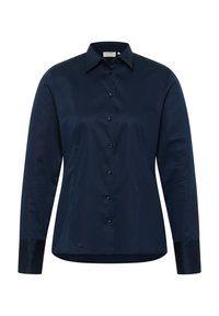 SATIN SHIRT - REGULAR FIT - Skjortebluser - marine