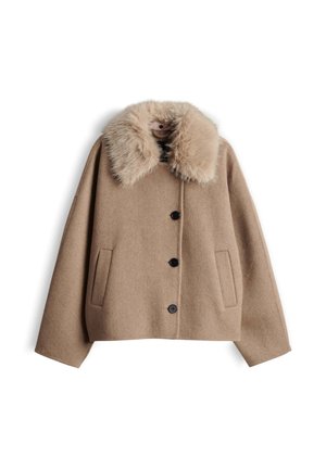 OPUS, RELAXED FIT REMOVABLE COLLAR - Übergangsjacke - light mocca