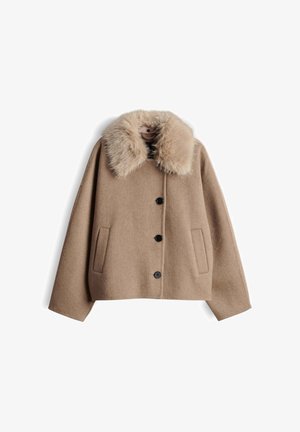 OPUS, RELAXED FIT REMOVABLE COLLAR - Übergangsjacke - light mocca