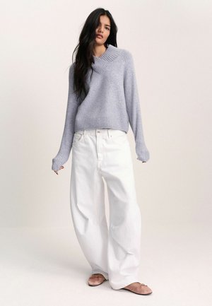 THE SET, 3 PACK - Strickpullover - light grey light blue burgundy red