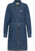 wrangler western dress shirts Women's Retro Long Sleeve Denim Shirt – Gavel merged-435041 Black And White Semi-Formal Color:Black/Bone