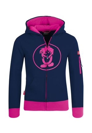 SORTLAND - Zip-up sweatshirt - navy magenta