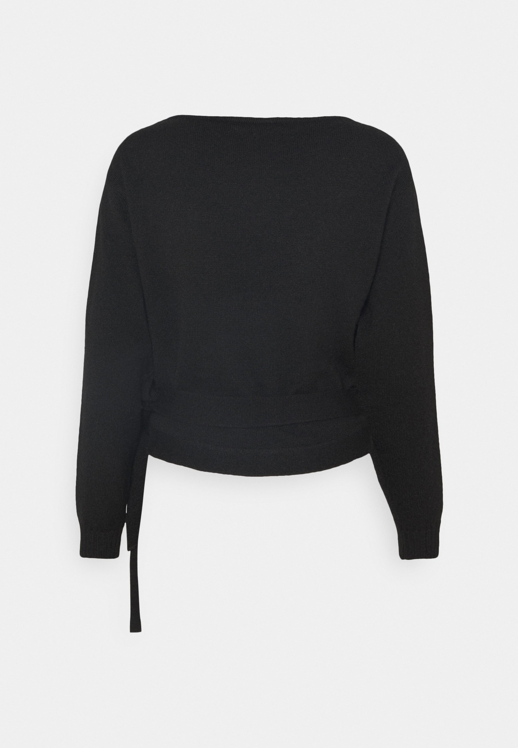 black wrap around cardigan